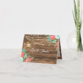Leere - Holz, Laterne und Aquamarin, Korallenblume Dankeskarte (Vorderseite)
