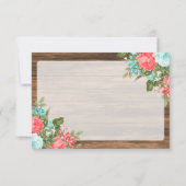 Leere - Holz, Laterne und Aquamarin, Korallenblume Dankeskarte (Rückseite)