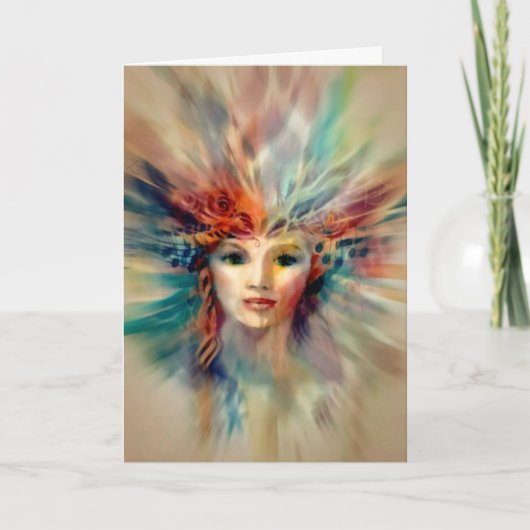 Leere Innenseite/kosmische Priesterin der Fertigst Karte (Vorderseite)