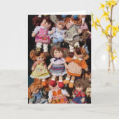 Leere Innenseite, Niedliche Rag Dollars Gruß Karte (Gelbe Blume)