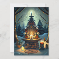 (Leere Innenseite) Yuletide Altar-Karte