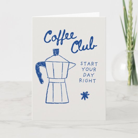 Leere Kaffeekarte Karte (Vorderseite)
