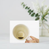Leere Kaffeetasse Postkarte (Stehend Vorderseite)