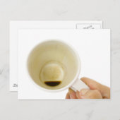 Leere Kaffeetasse Postkarte (Vorne/Hinten)