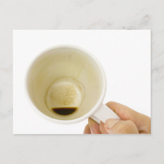 Leere Kaffeetasse Postkarte