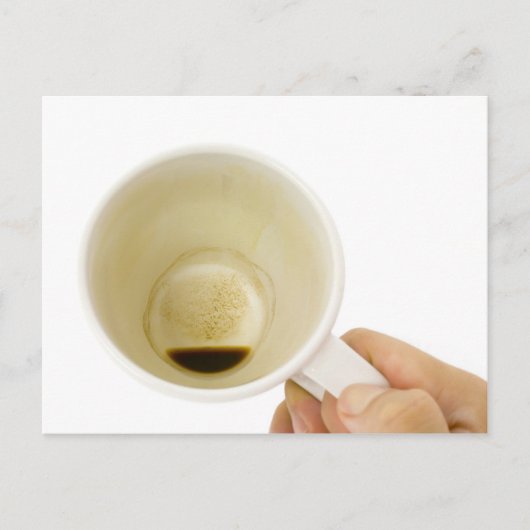 Leere Kaffeetasse Postkarte (Vorderseite)