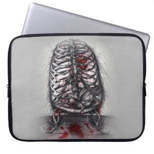 Leere Käfig Anatomie Horror Kunst Laptop Hülle Laptopschutzhülle