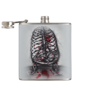 Leere Käfig Anatomie Rippen Herz Surrealismus Horr Flachmann