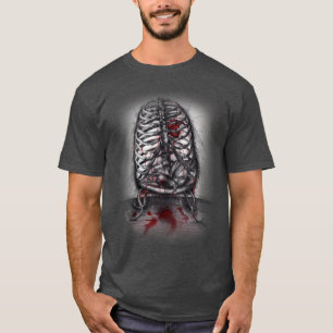 Leere Käfig Anatomie Vogel Herz Surrealer Horror K T-Shirt