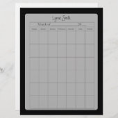 Leere Kalenderseite für die Schule, nur Schlicht s (Vorne/Hinten)