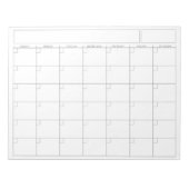 Leere Kalenderseite - Sonntag Start Landschaftsans Notizblock (Vorderseite)