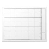 Leere Kalenderseite - Sonntagsstart - Porträtansic Notizblock (Vorderseite)