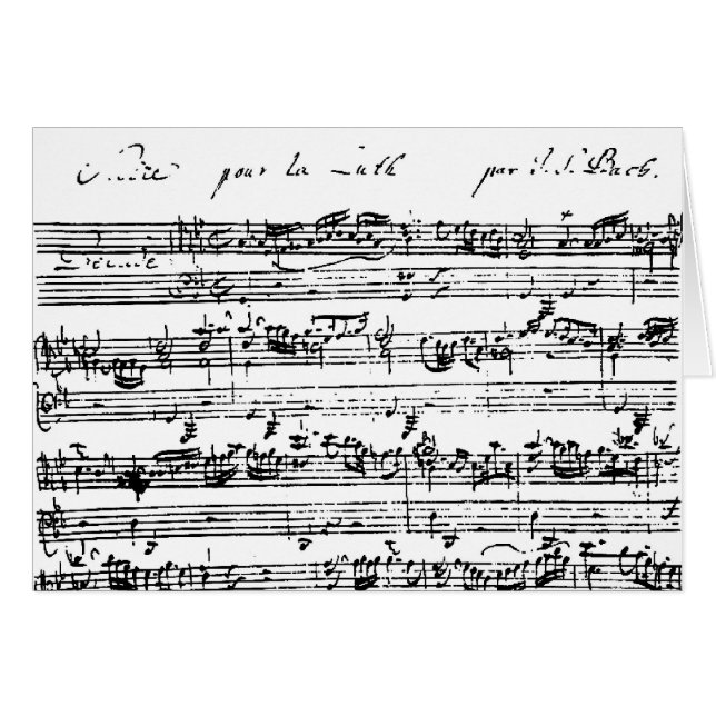 Leere Karte Bach Musik (Vorderseite (Horizontal))