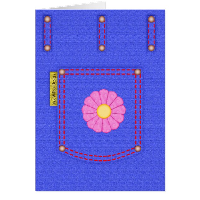 Leere Karte der Denim-Jeans-Tasche (Vorne)