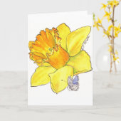 Leere Karte der Narzisse (Gelbe Blume)