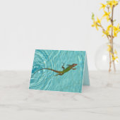 Leere Karte der Schwimmen-Eidechse - höheres Res (Gelbe Blume)