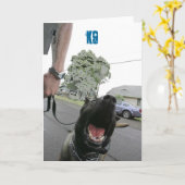 Leere Karte des Gruß-K9 (Gelbe Blume)