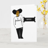 Leere Karte des inspirierend schwarzen (Gelbe Blume)