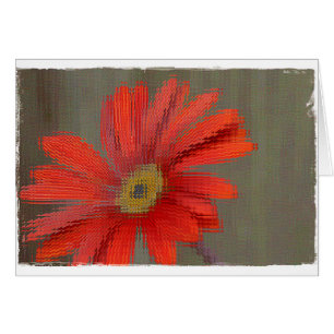 Leere Karte des orange Gerbera