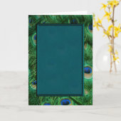 Leere Karte des Pfaus für irgendein Ereignis oder (Gelbe Blume)