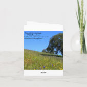 Leere Karte, Eichenbaum Dankeskarte (Rückseite)