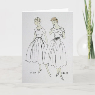 Leere Karte Grüße der Mode 1953