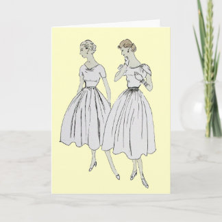 Leere Karte Grüße der Mode 1953