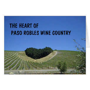 Leere Karte: Herz Paso Robles des Wein-Landes
