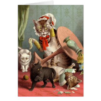 Leere Karte - Katzen-Chaos