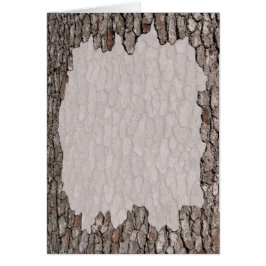 Leere Karte mit der Baumrinde-Grenze