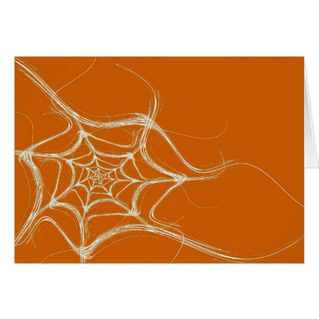 Leere Karte mit Fraktal Spider Web Hintergrund (Vorderseite (Horizontal))