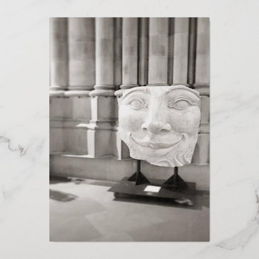 Leere Karte mit schwarz-weißem Gesicht (Vorderseite)