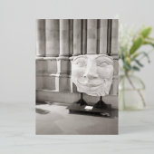 Leere Karte mit schwarz-weißem Gesicht (Stehend vorne)