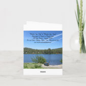 Leere Karte, Mountainsee, Dock Dankeskarte (Rückseite)