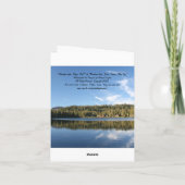 Leere Karte, Mountainsee, Nebel, Sonnenaufgang Dankeskarte (Rückseite)