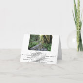 Leere Karte, Muir Holz Karte (Rückseite)