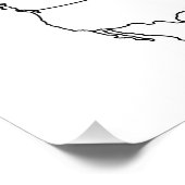 Leere Karte Nordamerikas Fotodruck (Ecke)