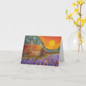 Leere Karten-Lavendel in Provence Karte (Gelbe Blume)