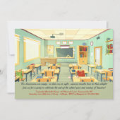 Leere Klassenzimmer Einladung (Vorderseite)