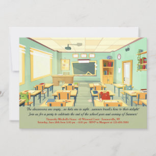 Leere Klassenzimmer Einladung