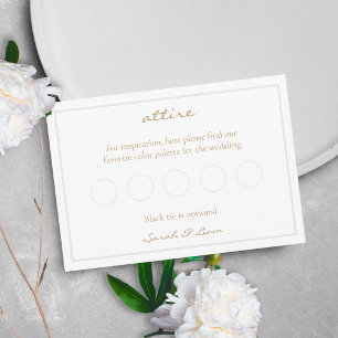 Leere Kleiderkodeleisen für RSVP-Hochzeiten Begleitkarte