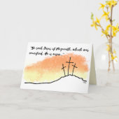 Leere Kreuze Er ist Risen Scripture Osterkarte Karte (Gelbe Blume)