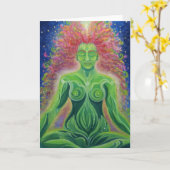 Leere Kunstgrußkarte, ursprüngliche Karte (Gelbe Blume)