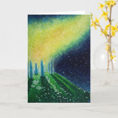 Leere Kunstgrußkarte, ursprüngliches Kunst Karte (Gelbe Blume)