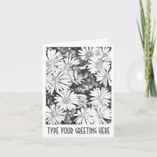 Leere Kunstkarte Wildblume Individuelle Grußkarte Karte