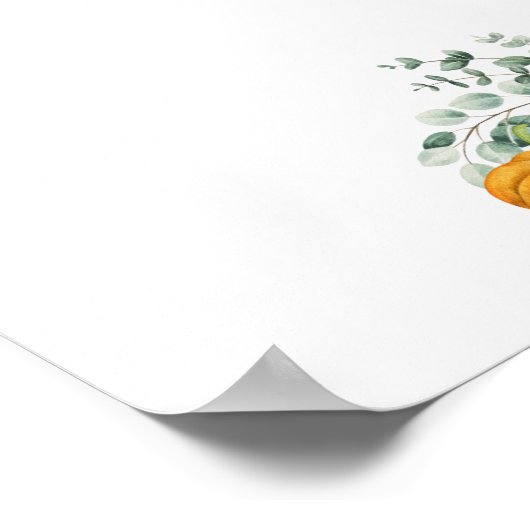 Leere Kürbispflanzen für den eigenen Fall Poster (Ecke)