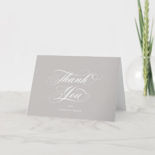 Leere Latte Eleganter Script-Abschluss Dankeskarte