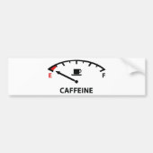 Leere läuft: Koffein Autoaufkleber (Vorne)