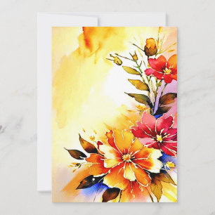 Leere leuchtende Aquarell-Blumenhochzeit Einladung