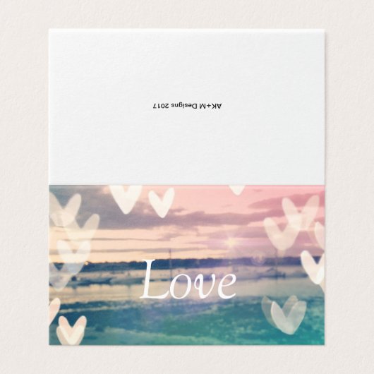 Leere "Liebe"-Grußkarten (Außenseite Aufgefaltet)